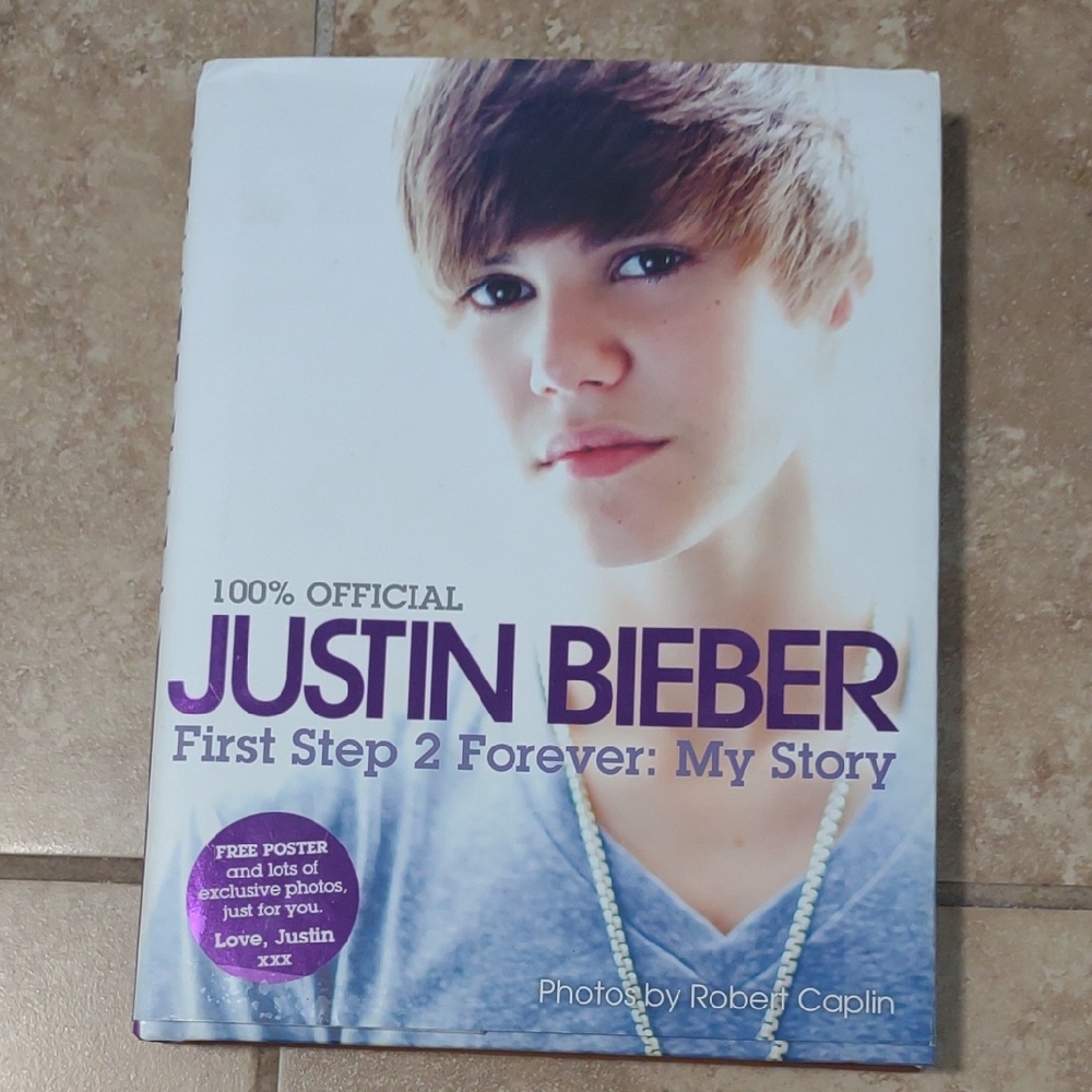 Justin Bieber My Story Book - White and Purple